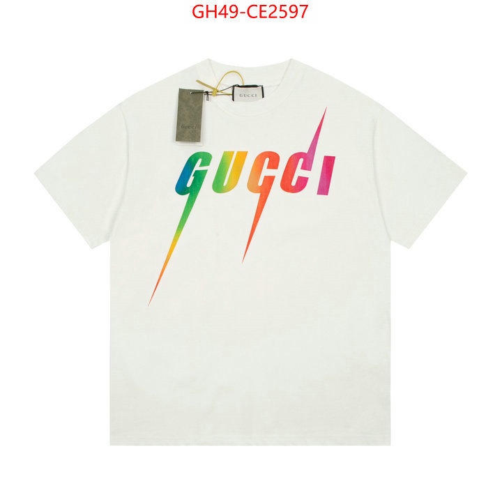 Clothing-Gucci,shop cheap high quality 1:1 replica , ID: CE2597,$: 49USD