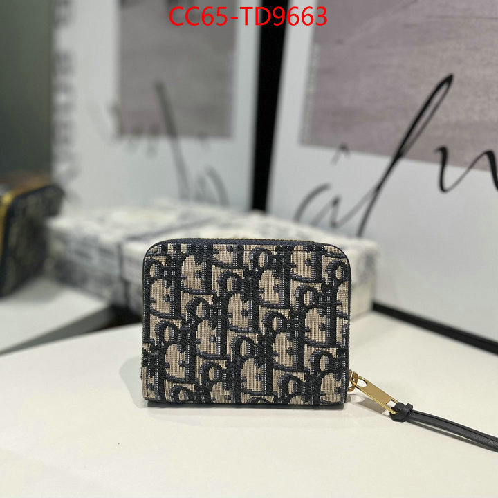 Dior Bags(TOP)-Wallet-,ID: TD9663,$: 65USD