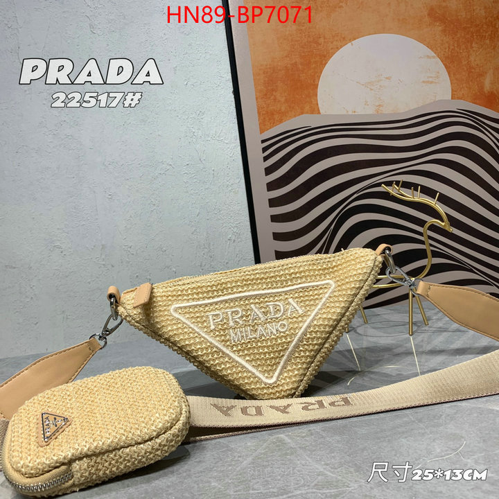 Prada Bags(4A)-Triangle,mirror copy luxury ,ID: BP7071,$: 89USD