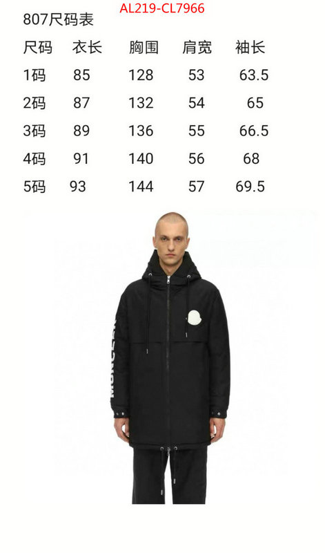 Down jacket Men-Moncler,where can you buy a replica , ID: CL7966,$: 219USD