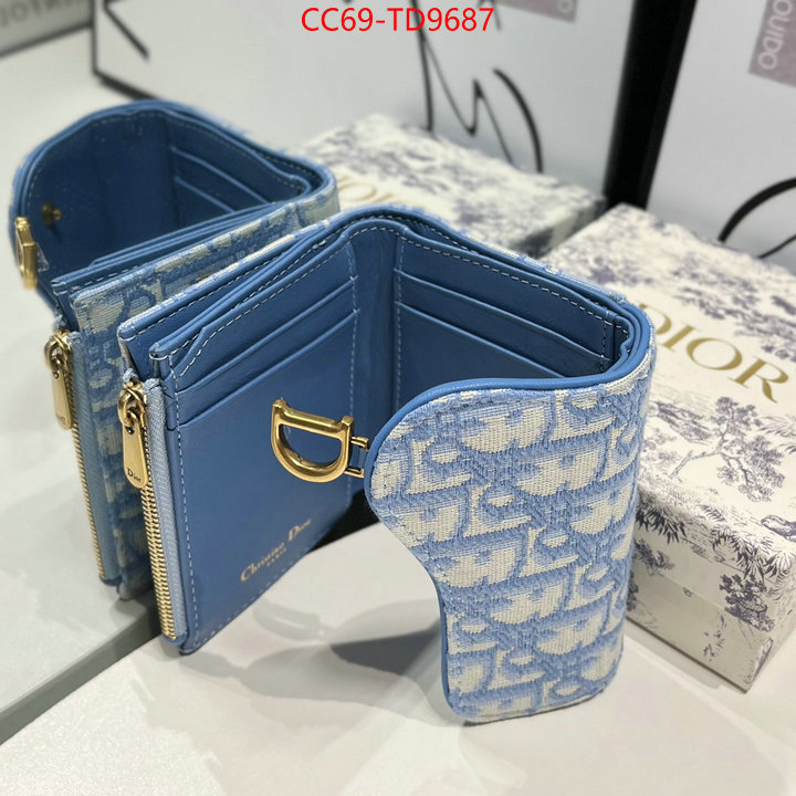 Dior Bags(TOP)-Wallet-,ID: TD9687,$: 69USD