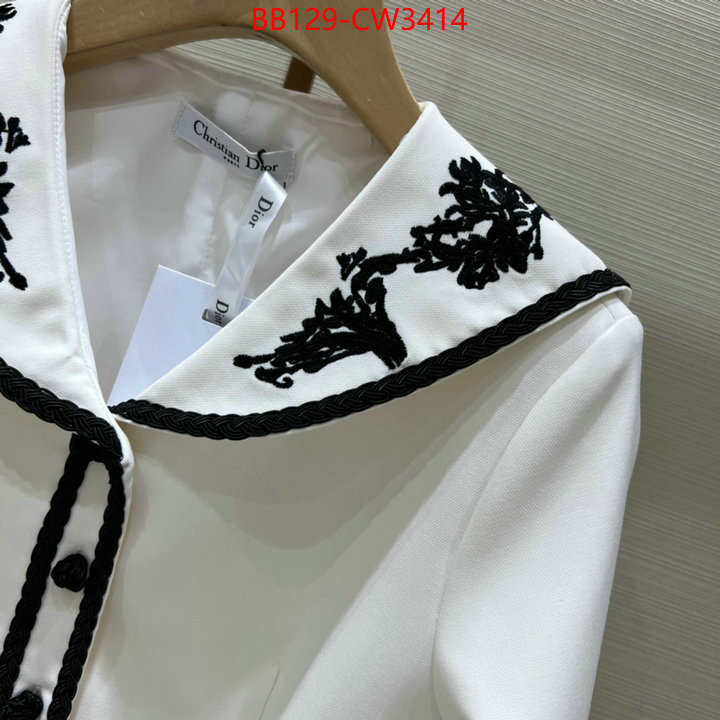Clothing-Dior,what's the best place to buy replica ,ID: CW3414,$: 129USD