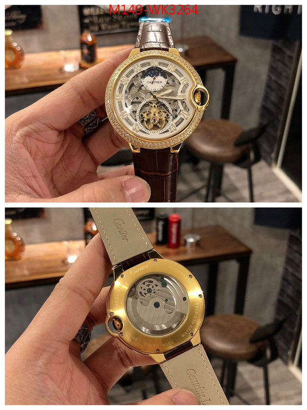 Watch(4A)-Cartier,aaaaa customize , ID: WK3264,$:149USD