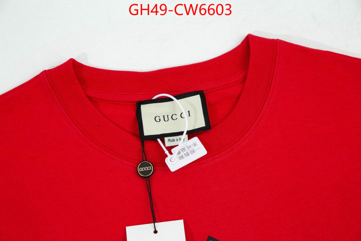 Clothing-Gucci,best luxury replica , ID: CW6603,$: 49USD