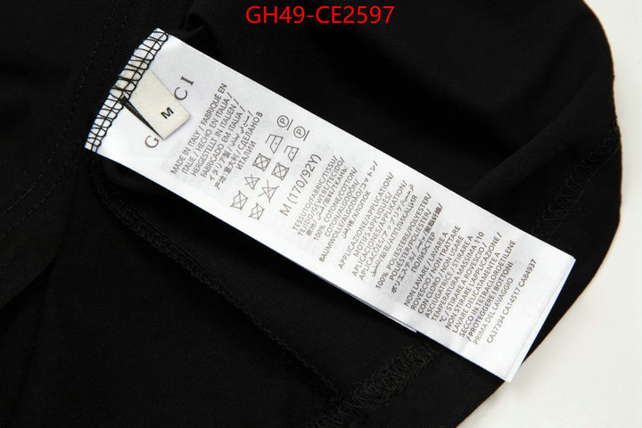 Clothing-Gucci,shop cheap high quality 1:1 replica , ID: CE2597,$: 49USD