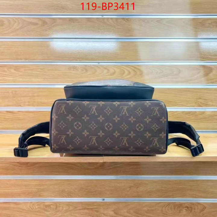 LV Bags(4A)-Backpack-,cheap online best designer ,ID: BP3411,$: 119USD