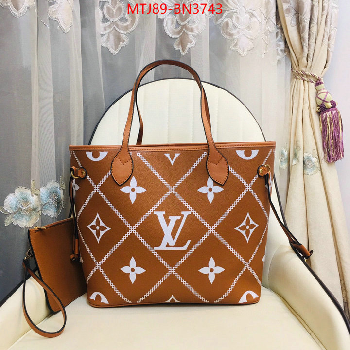 LV Bags(4A)-Neverfull-,wholesale replica shop ,ID: BN3743,$: 89USD