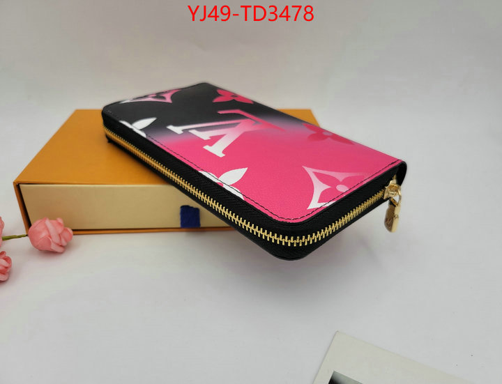 LV Bags(4A)-Wallet,ID: TD3478,$: 49USD