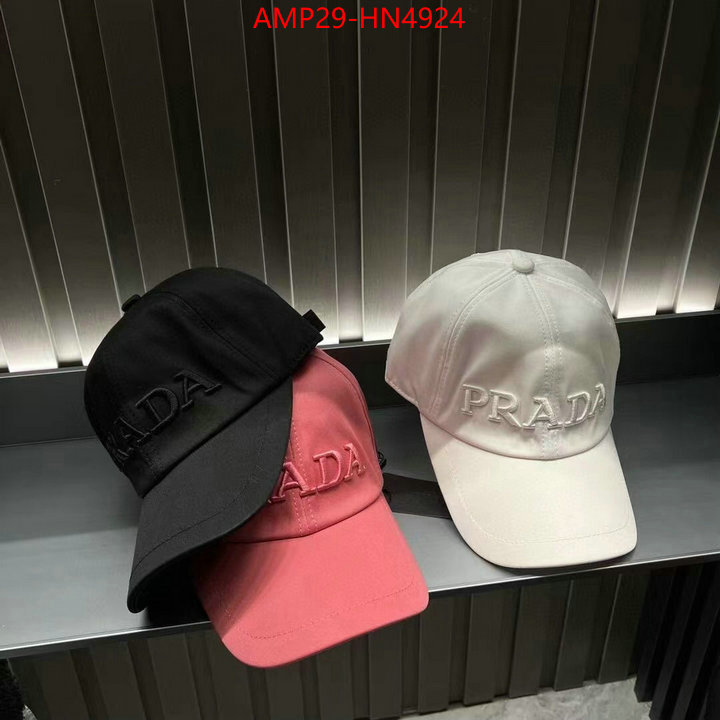 Cap (Hat)-Prada,good quality replica , ID: HN4924,$: 29USD