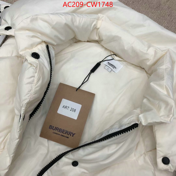 Down jacket Women-Burberry,where to buy fakes , ID: CW1748,$: 209USD