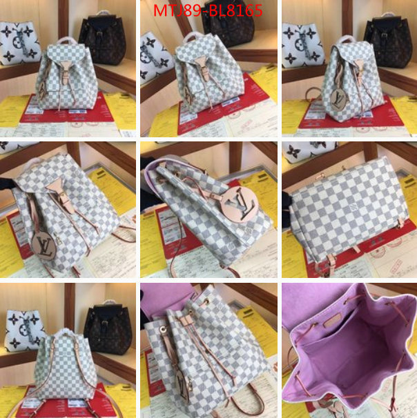 LV Bags(4A)-Backpack-,aaaaa quality replica ,ID: BL8165,$: 89USD