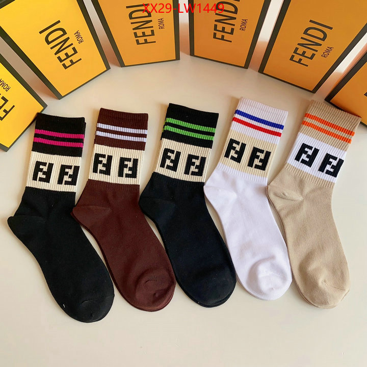 Sock-Fendi,aaaaa+ replica designer , ID: LW1449,$: 29USD