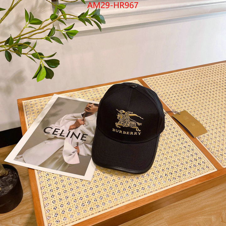 Cap (Hat)-Burberry,highest quality replica , ID: HR967,$: 29USD