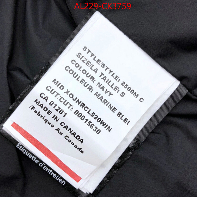 Down jacket Men-Canada Goose,replica every designer , ID: CK3759,$:229USD