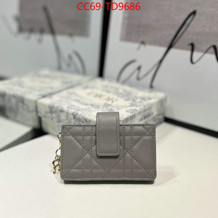 Dior Bags(TOP)-Wallet-,ID: TD9686,$: 69USD