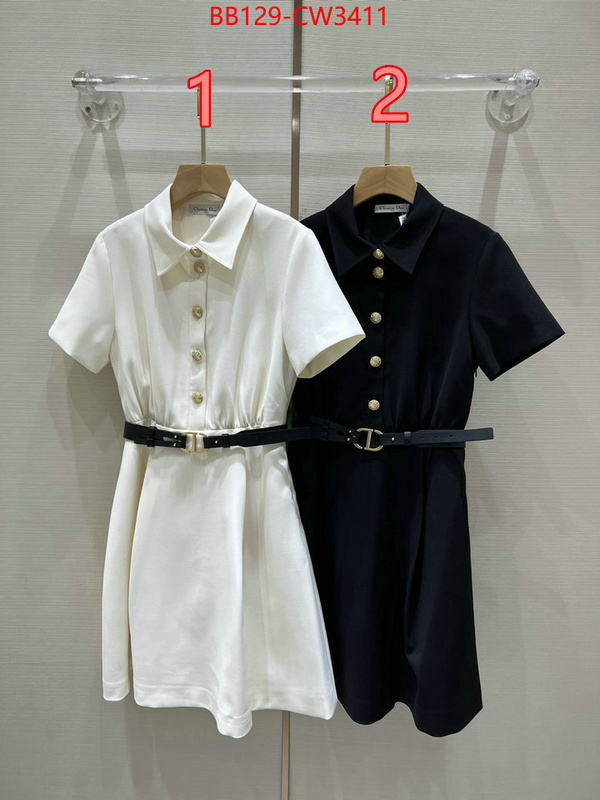 Clothing-Dior,shop cheap high quality 1:1 replica , ID: CW3411,$: 129USD