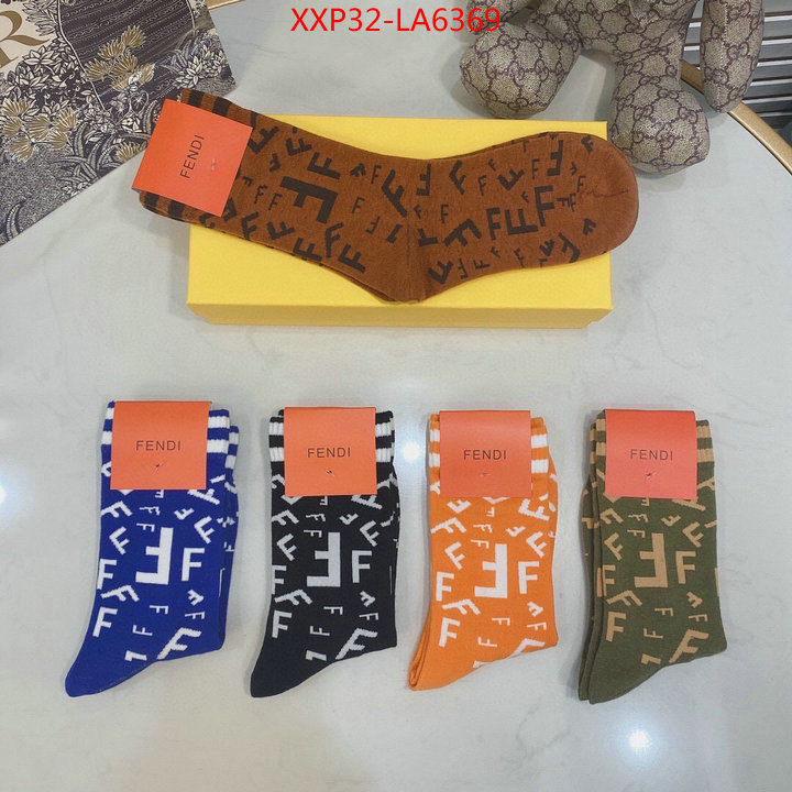 Sock-Fendi,high quality 1:1 replica , ID: LA6369,$: 32USD