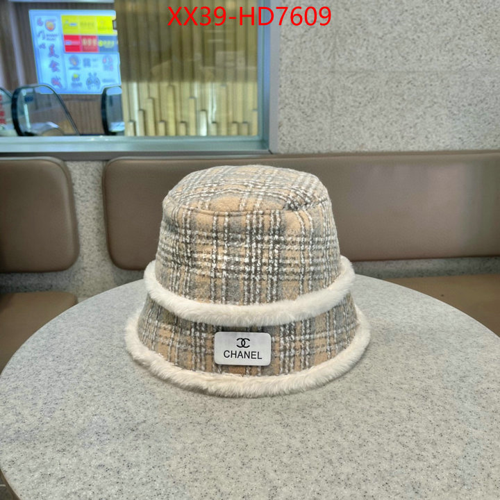 Cap (Hat)-Chanel,top fake designer , ID: HD7609,$: 39USD