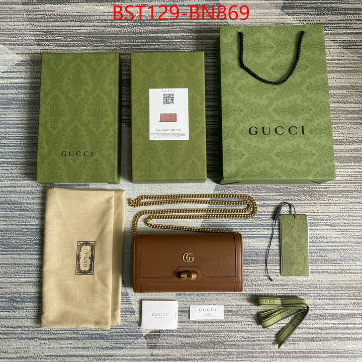 Gucci Bags(TOP)-Diagonal-,ID: BN869,$:129USD