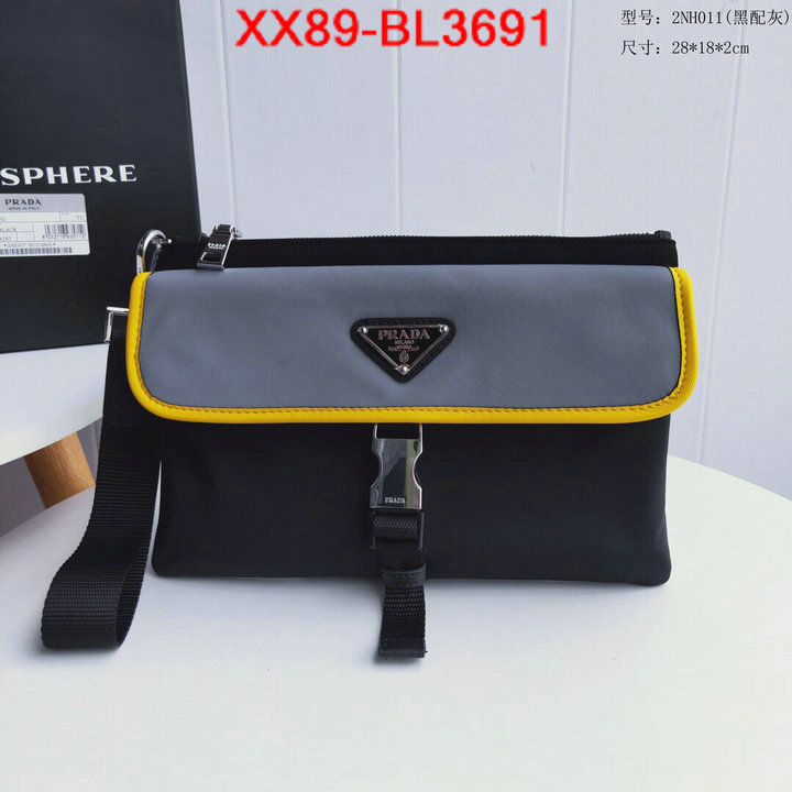 Prada Bags(TOP)-Clutch-,ID: BL3691,$: 89USD