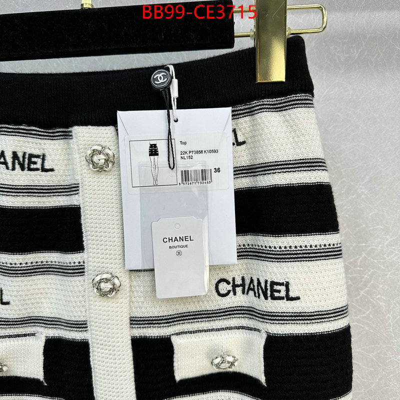 Clothing-Chanel,the top ultimate knockoff , ID: CE3715,$:99USD