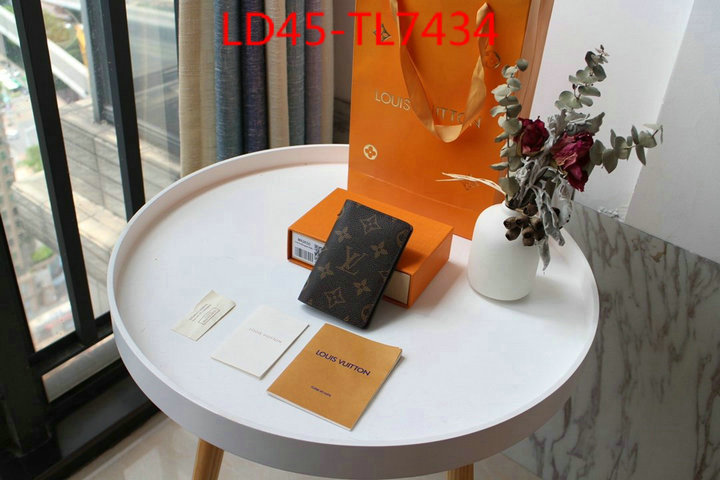 LV Bags(TOP)-Wallet,ID: TL7434,$: 45USD