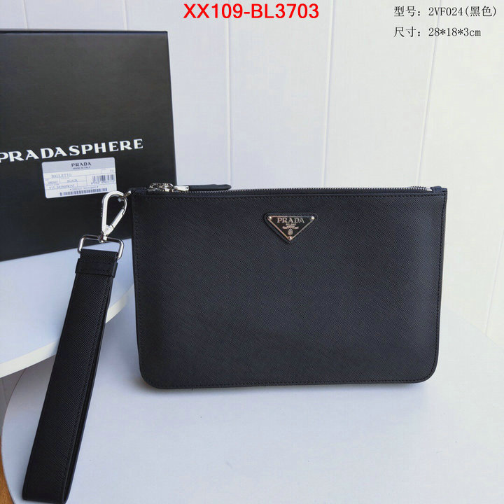 Prada Bags(TOP)-Clutch-,ID: BL3703,$: 109USD