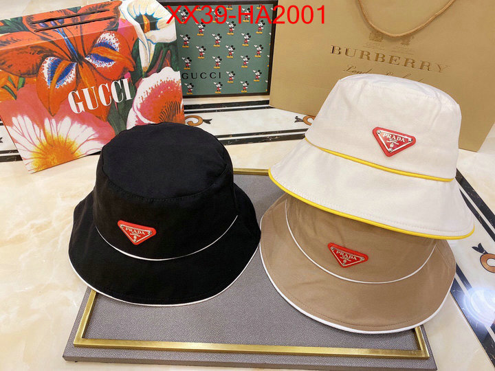 Cap (Hat)-Prada,replica aaaaa+ designer , ID:HA2001,$: 39USD