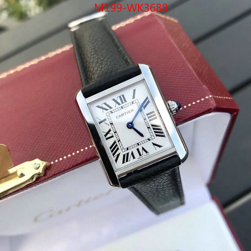 Watch(4A)-Cartier,top perfect fake , ID: WK3688,$:199USD