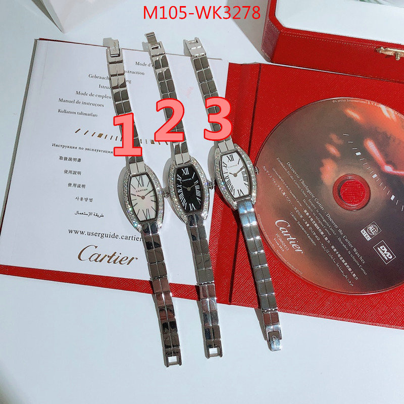 Watch(4A)-Cartier,highest quality replica , ID: WK3278,$:105USD