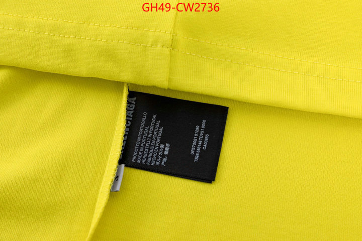 Clothing-Balenciaga,luxury fake , ID: CW2736,$: 49USD