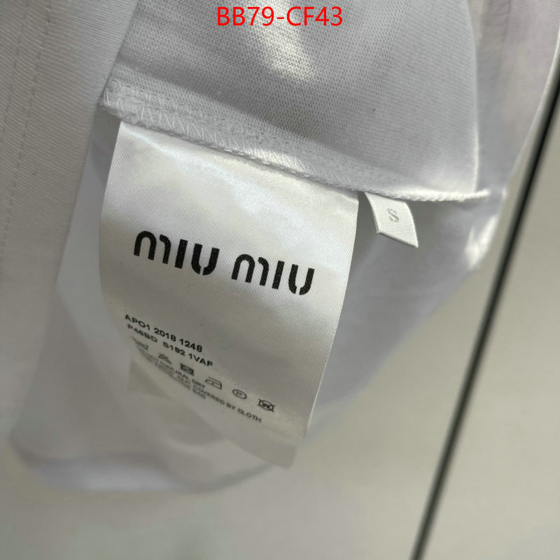Clothing-MIU MIU,wholesale 2023 replica , ID: CF43,$: 79USD