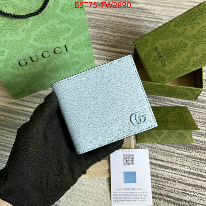 Gucci Bags(TOP)-Wallet-,the quality replica ,ID: TW2890,$: 75USD