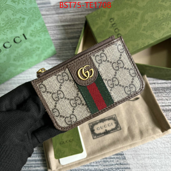 Gucci Bags(TOP)-Wallet-,find replica ,ID: TE1708,$: 75USD