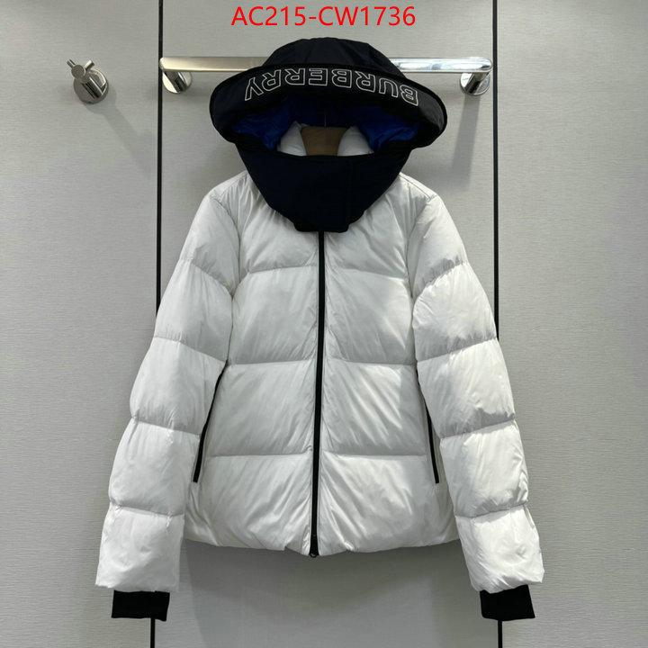 Down jacket Women-Burberry,shop cheap high quality 1:1 replica , ID: CW1736,$: 215USD