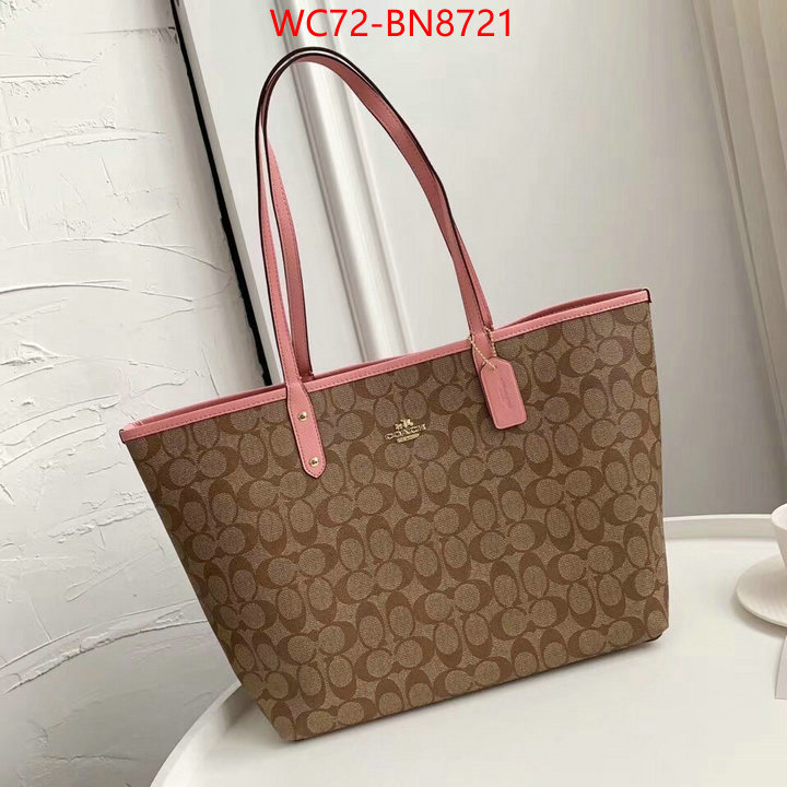 Coach Bags(4A)-Tote-,the highest quality fake ,ID: BN8721,$: 72USD