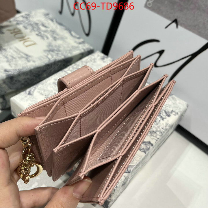 Dior Bags(TOP)-Wallet-,ID: TD9686,$: 69USD