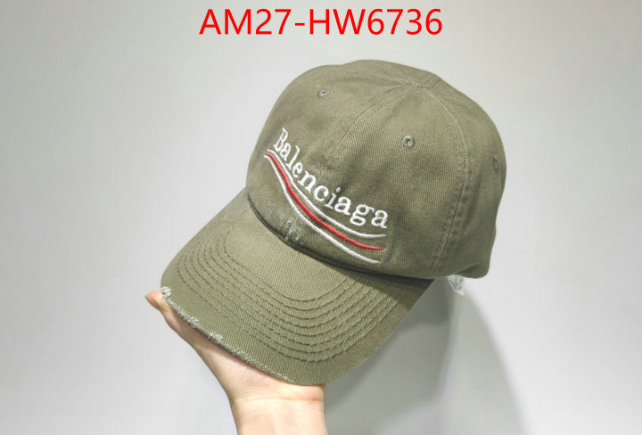 Cap (Hat)-Balenciaga,2023 replica wholesale cheap sales online , ID: HW6736,$: 27USD