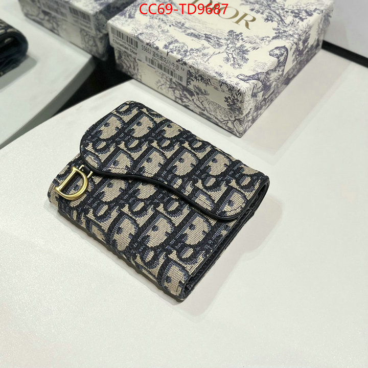 Dior Bags(TOP)-Wallet-,ID: TD9687,$: 69USD