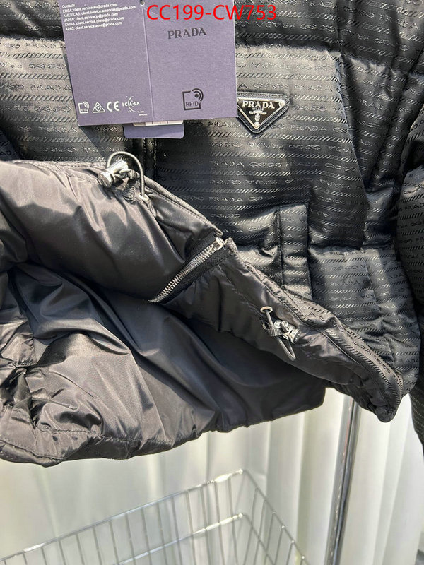 Down jacket Women-Prada,top quality fake , ID: CW753,$: 199USD