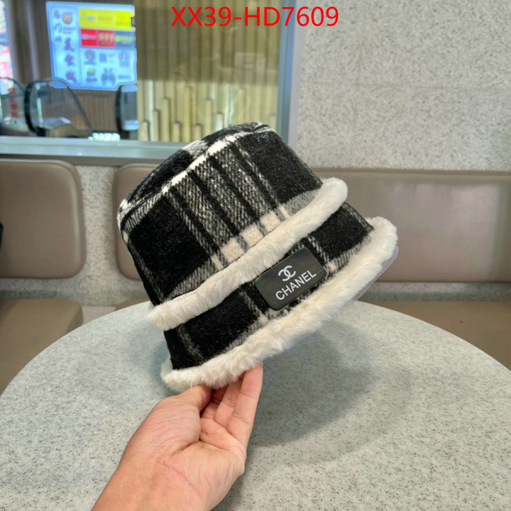 Cap (Hat)-Chanel,top fake designer , ID: HD7609,$: 39USD