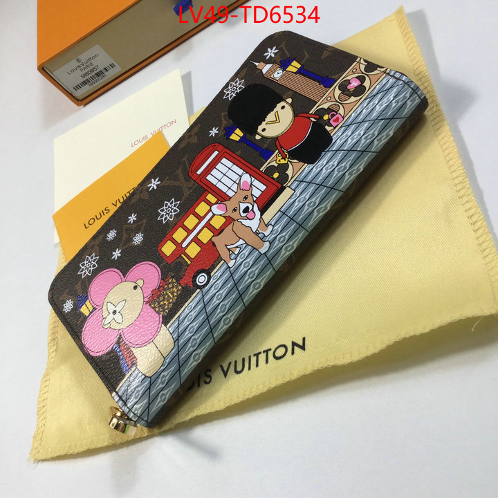 LV Bags(4A)-Wallet,buy first copy replica ,ID: TD6534,$: 49USD