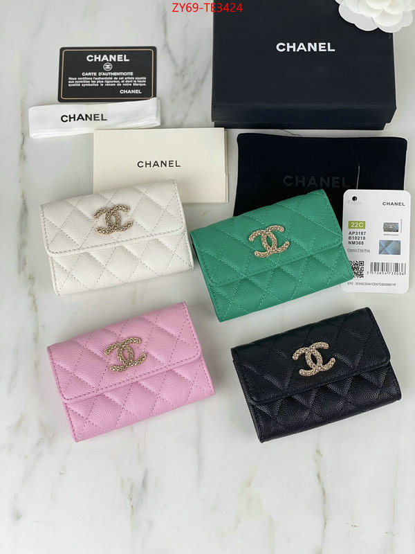 Chanel Bags(4A)-Wallet-,ID: TE3424,$: 69USD