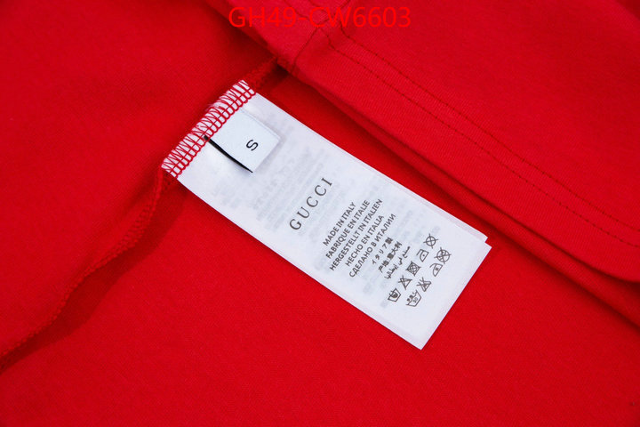 Clothing-Gucci,best luxury replica , ID: CW6603,$: 49USD