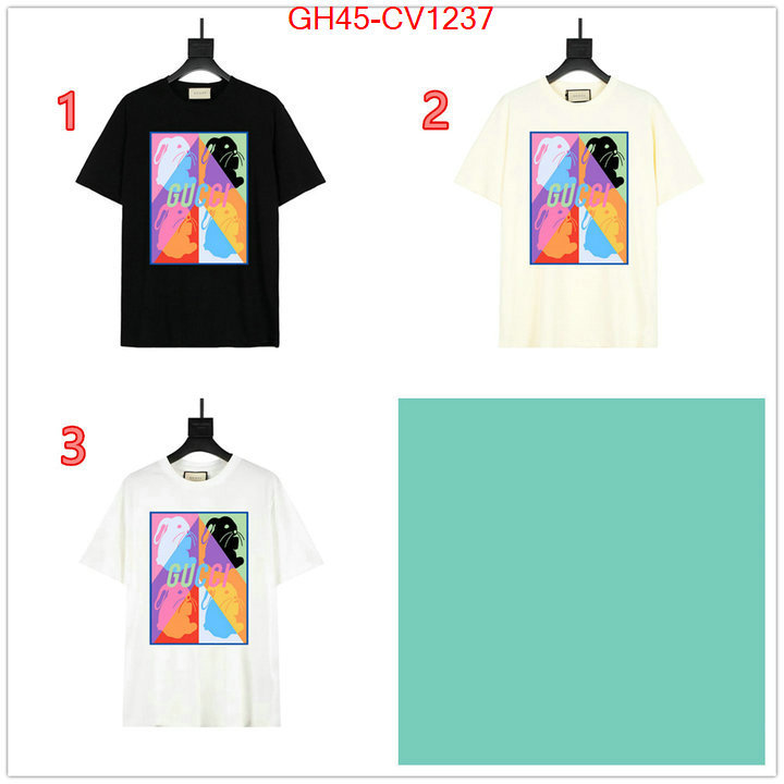 Clothing-Gucci,designer 1:1 replica , ID: CV1237,$: 45USD