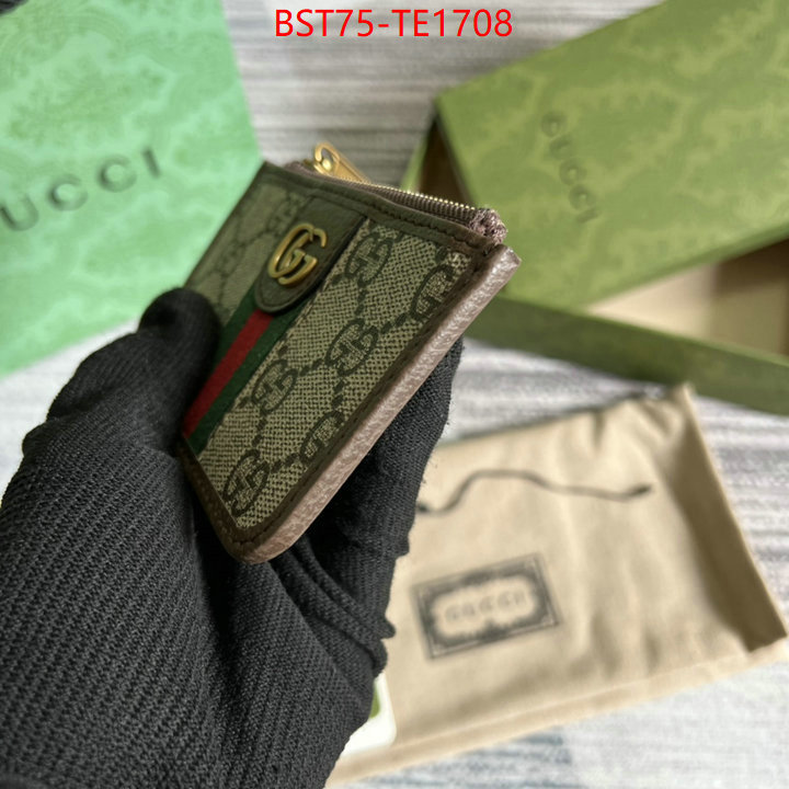Gucci Bags(TOP)-Wallet-,find replica ,ID: TE1708,$: 75USD