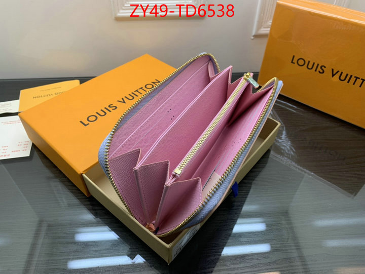 LV Bags(4A)-Wallet,designer 1:1 replica ,ID: TD6538,$: 49USD