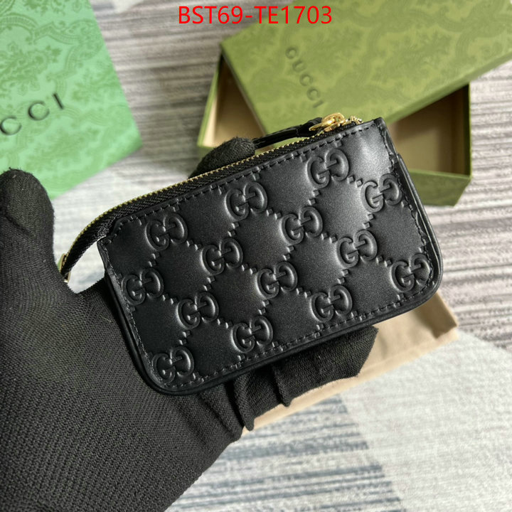 Gucci Bags(TOP)-Wallet-,replcia cheap ,ID: TE1703,$: 69USD