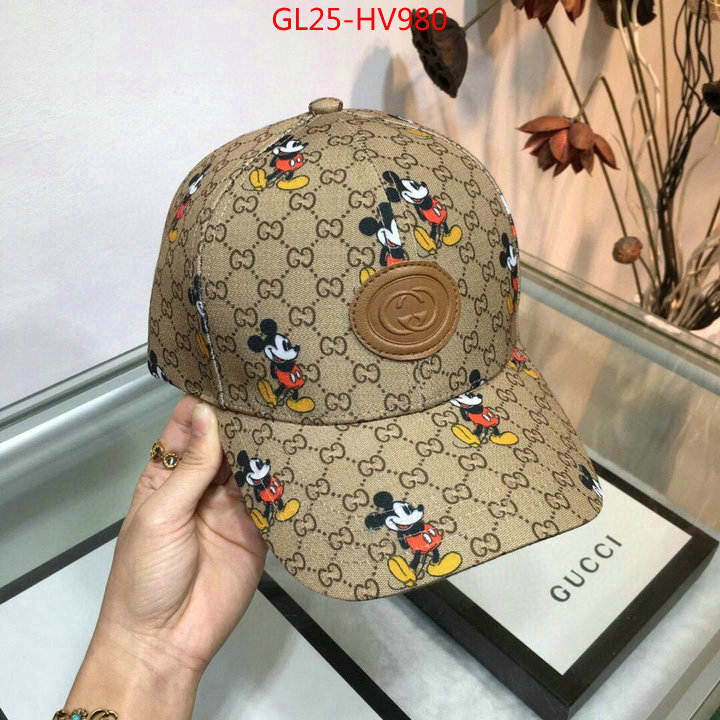 Cap (Hat)-Gucci,wholesale imitation designer replicas , ID: HV980,$: 25USD