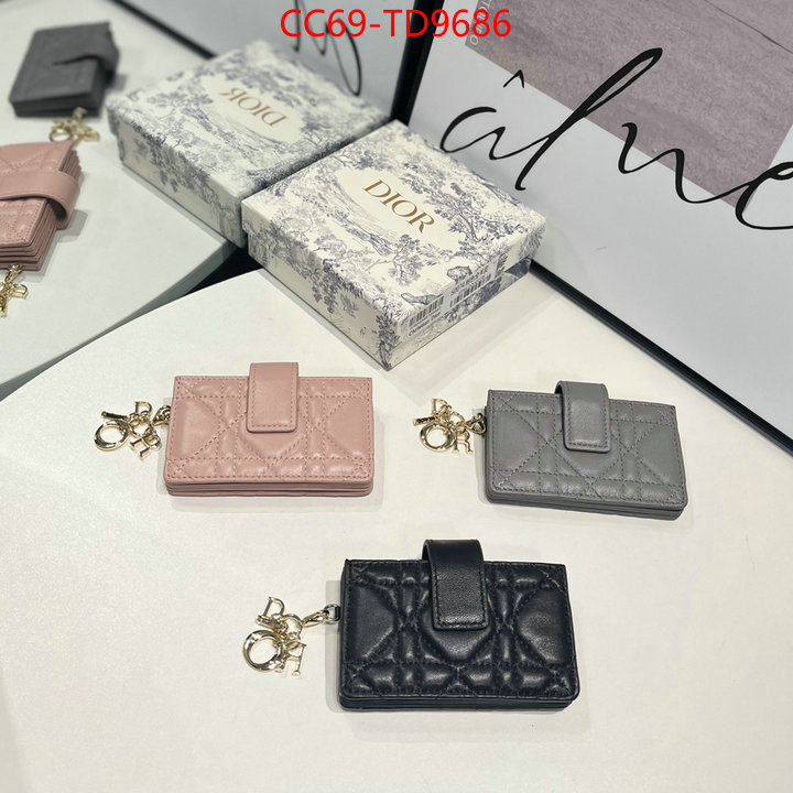 Dior Bags(TOP)-Wallet-,ID: TD9686,$: 69USD